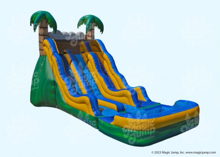 17ft TALL DUAL LANE TROPICAL SLIDE