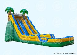 20ft Tall Dual Lane Tropical Slide